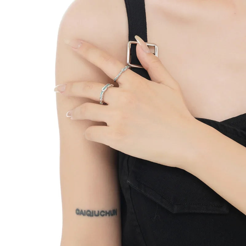 Bague irrégulière en émail R1227