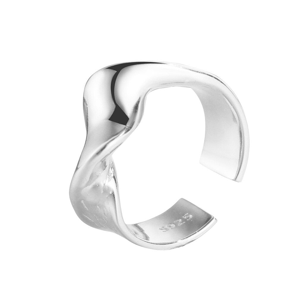 Anneau ouvert à motifs épais et irréguliers R1111