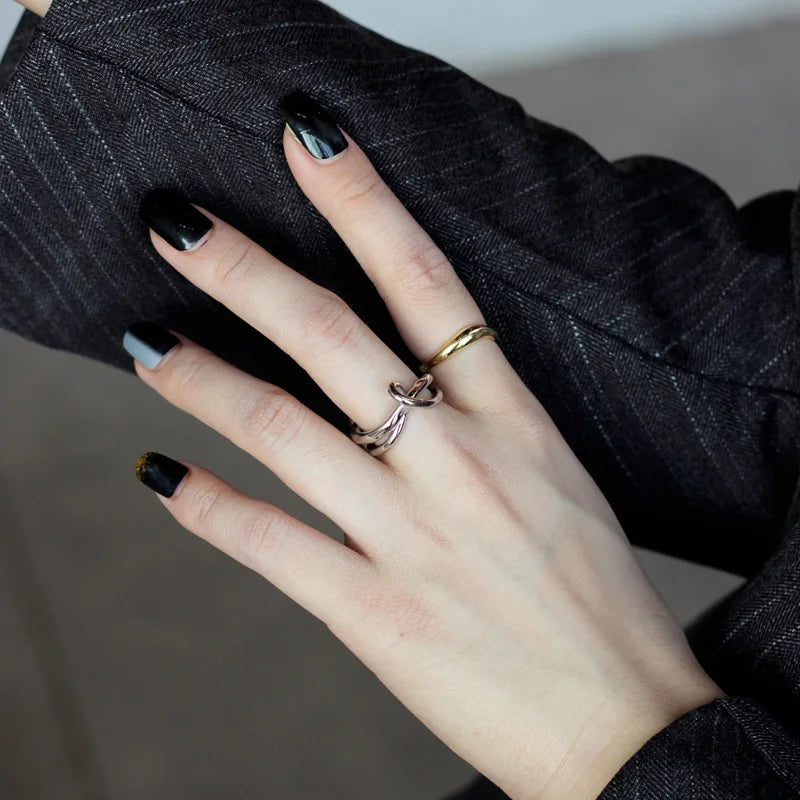 Anneau ouvert torsadé liquide R1131