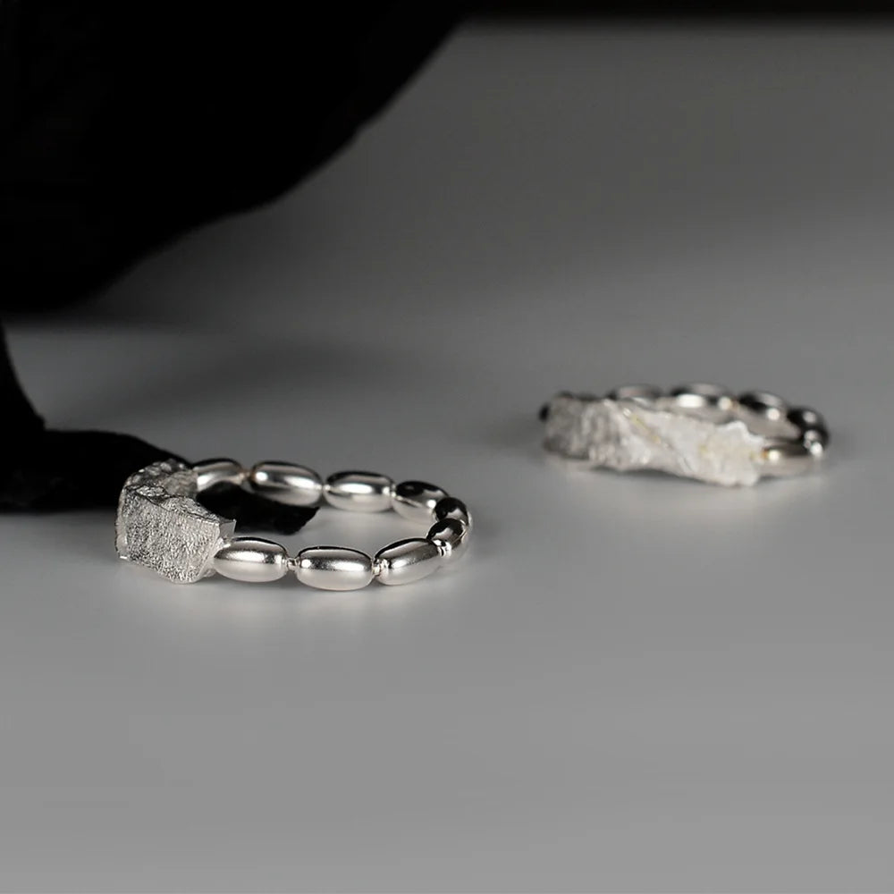 Bague perlée à barre longue R1002