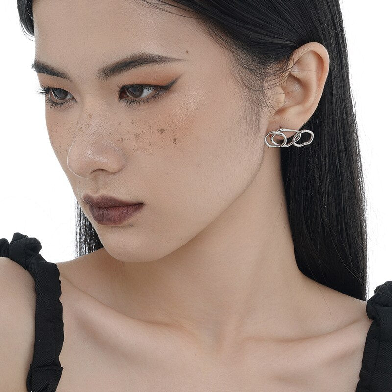 Clous d'oreilles cerceaux irréguliers E1024