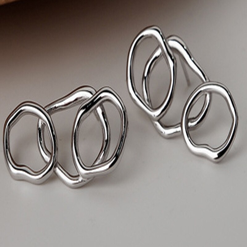 Clous d'oreilles cerceaux irréguliers E1024