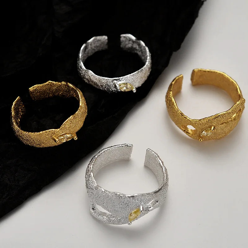 Bague CZ à motif irrégulier R1197