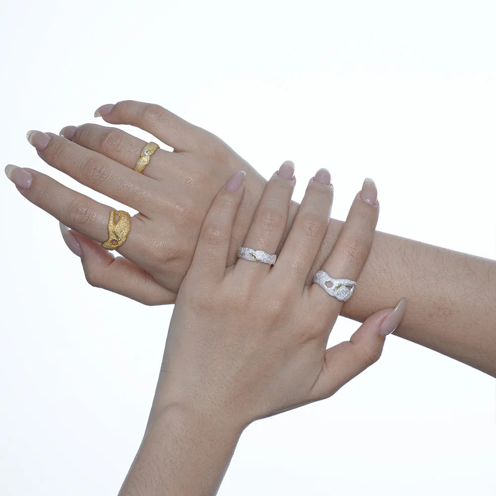 Bague CZ à motif irrégulier R1197