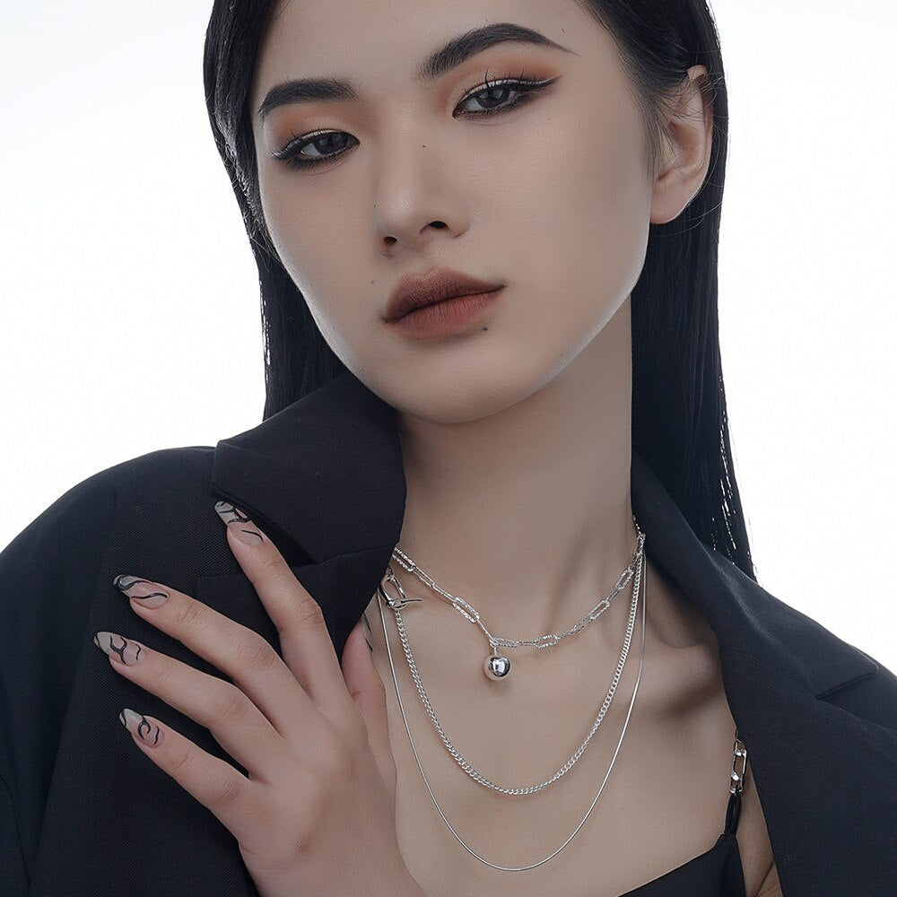 Collier pull multibrins avec barre en T N1018