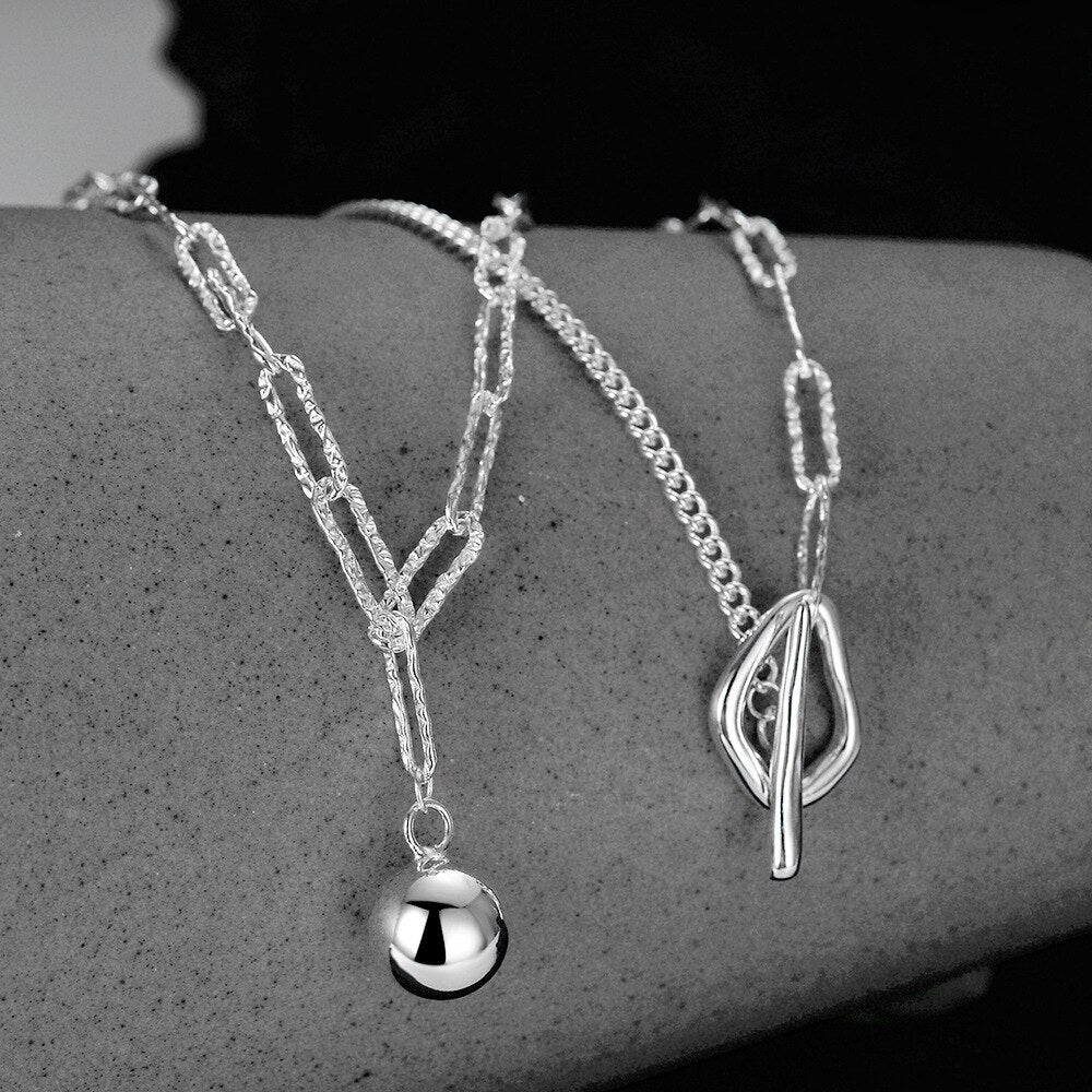 Collier pull multibrins avec barre en T N1018