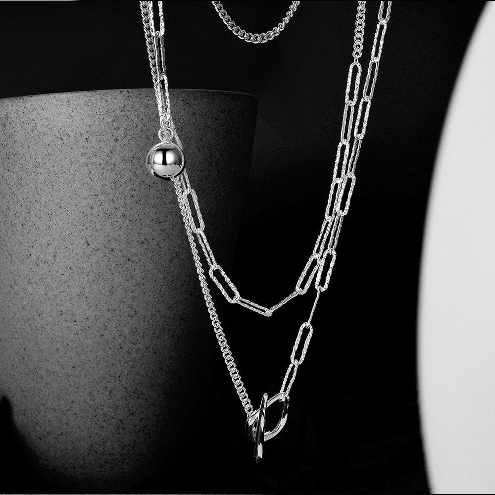 Collier pull multibrins avec barre en T N1018