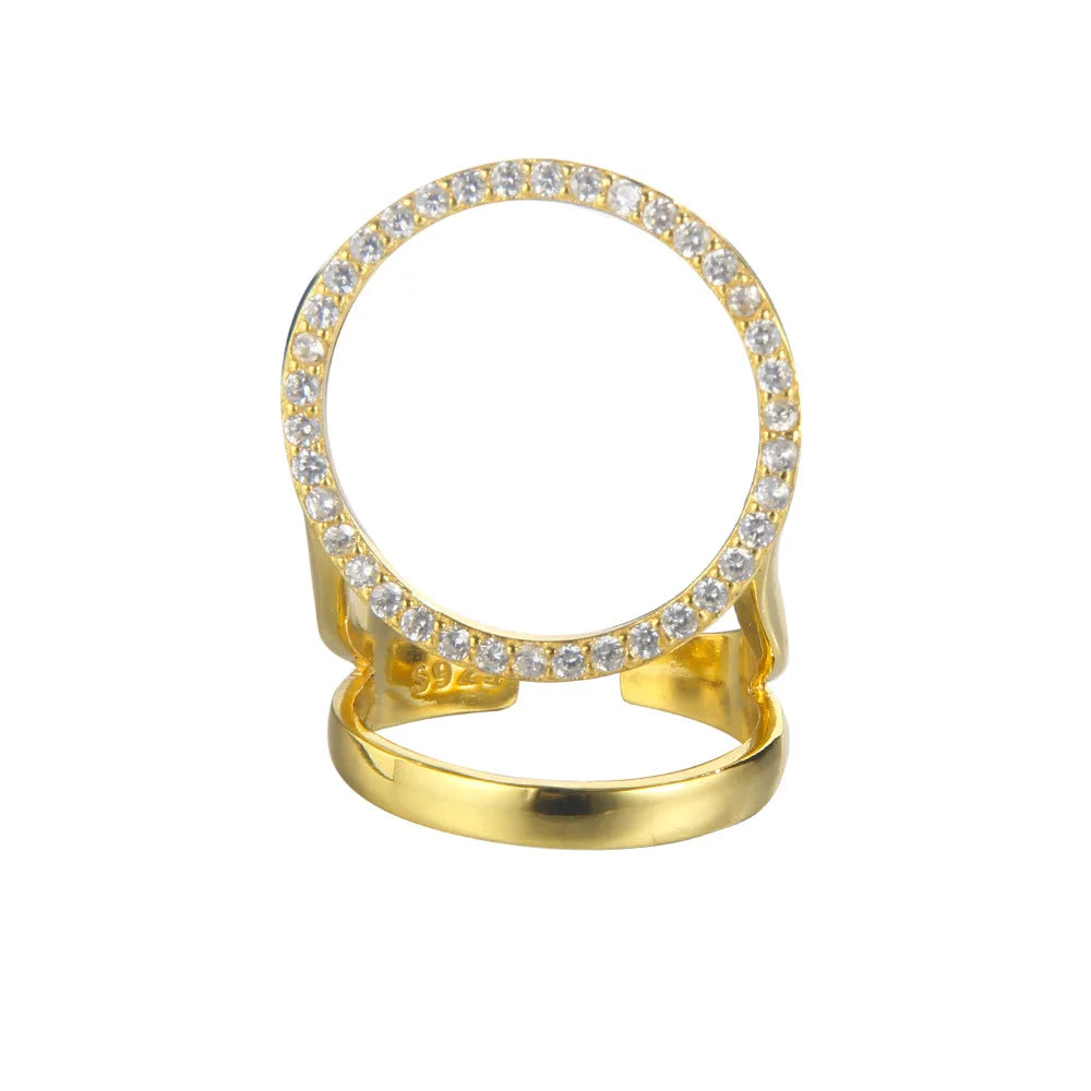 Bague Halo Pavée CZ R1222