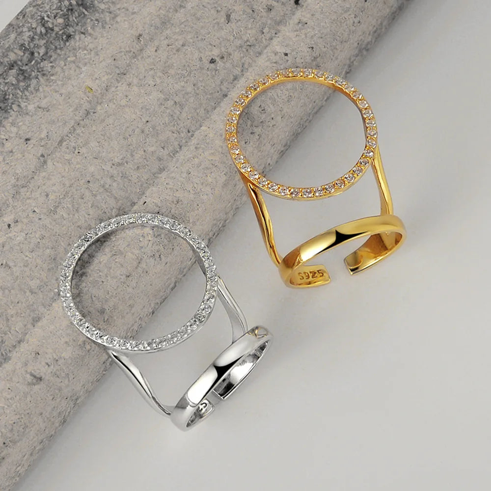Bague Halo Pavée CZ R1222