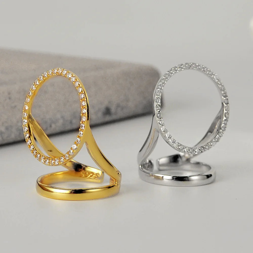 Bague Halo Pavée CZ R1222