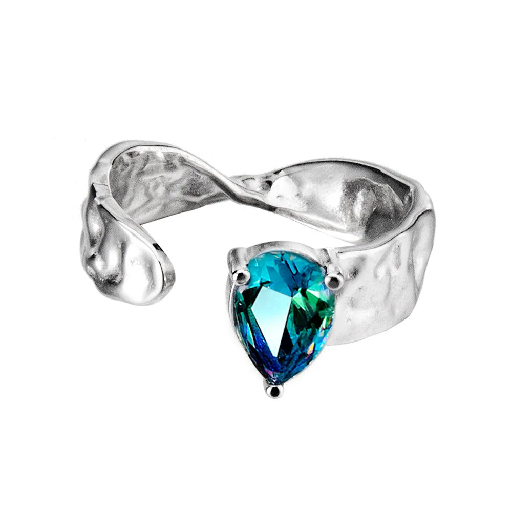 Bague irrégulière à texture torsadée R1274