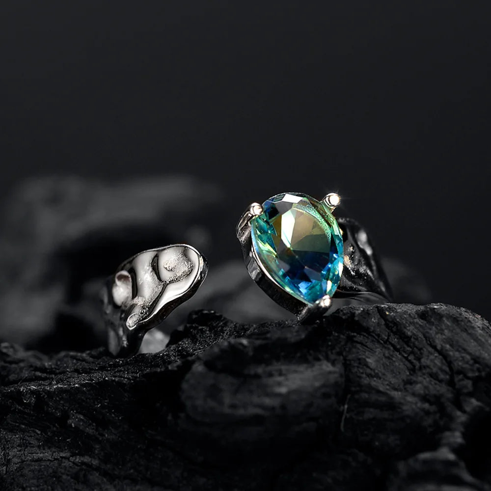 Bague irrégulière à texture torsadée R1274