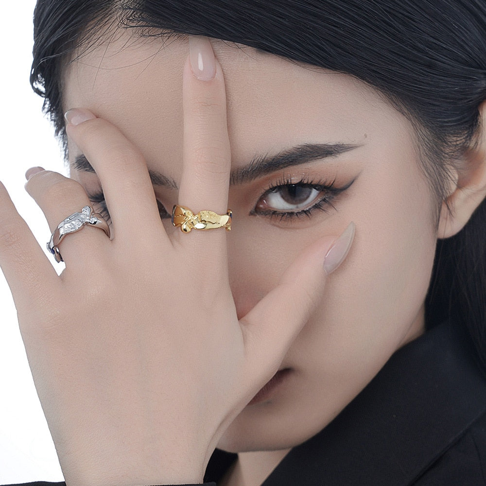 Bague épaisse à texture irrégulière R1254