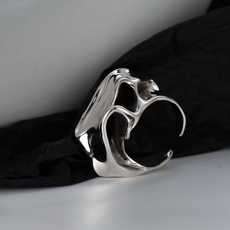 Bague épaisse à volants polis R1263