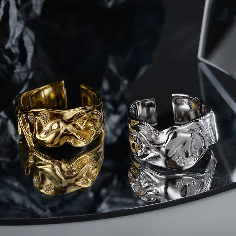 Anneau irrégulier liquide large R1259