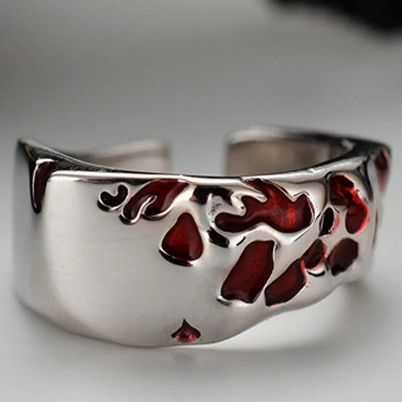 Bague irrégulière en émail R1019
