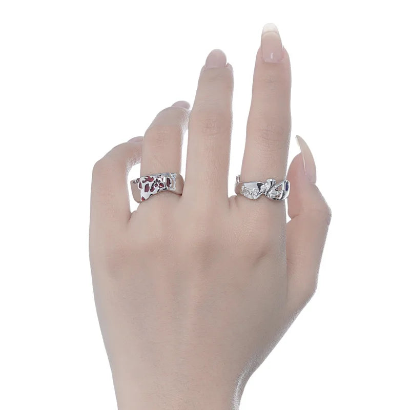 Bague irrégulière en émail R1019