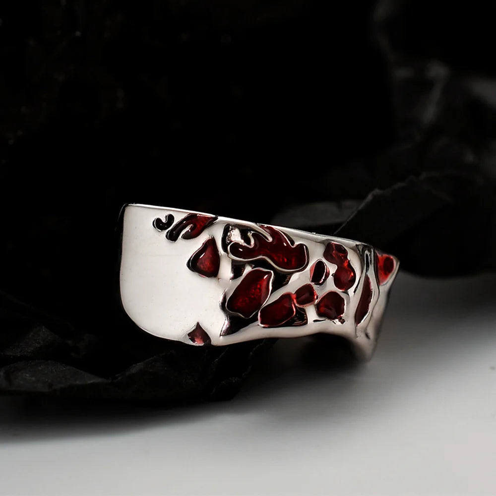 Bague irrégulière en émail R1019