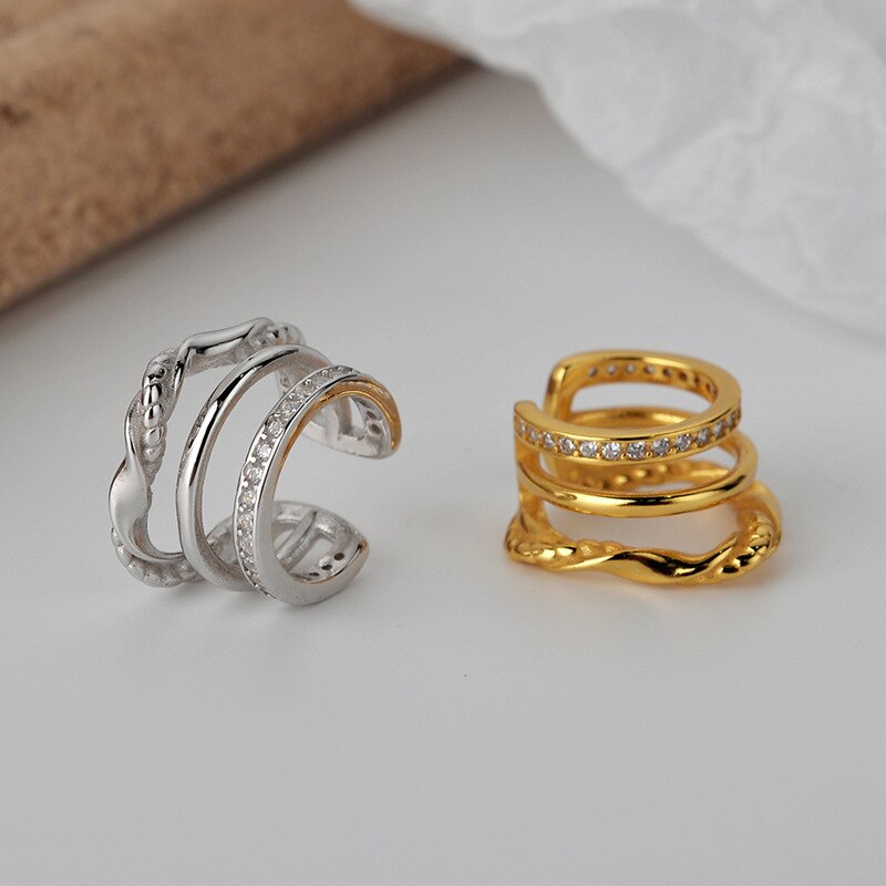 Boucles d'oreilles multi-brins en fil à motifs E1089 1 pièce