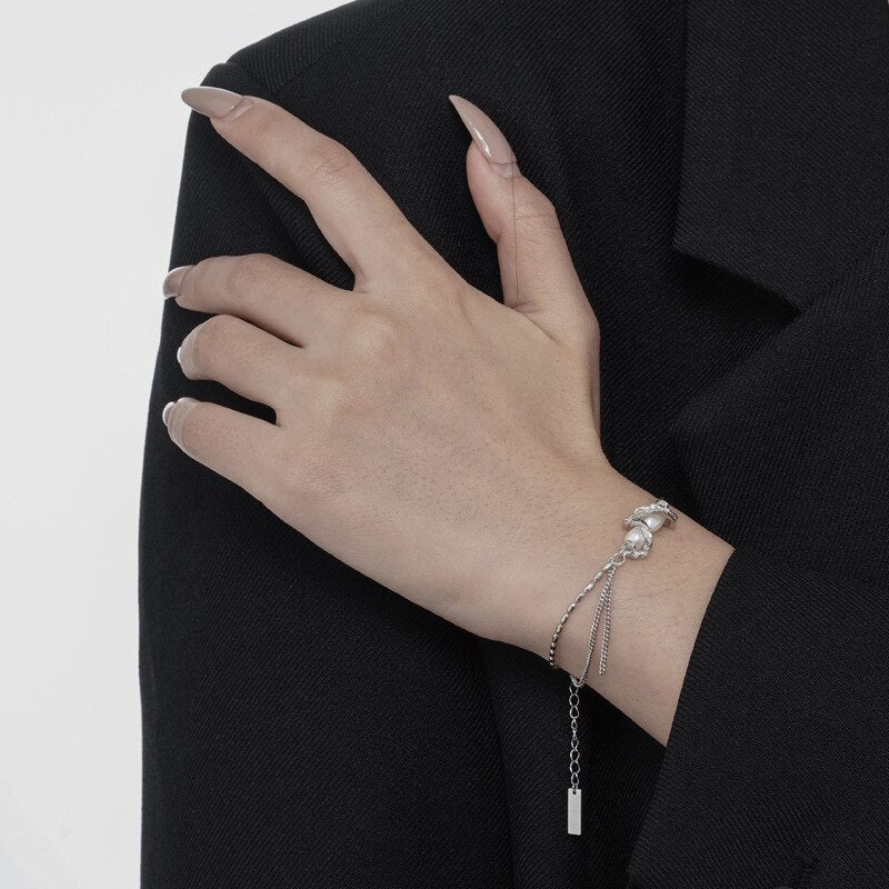 Bracelet à pampilles en perles baroques B1000