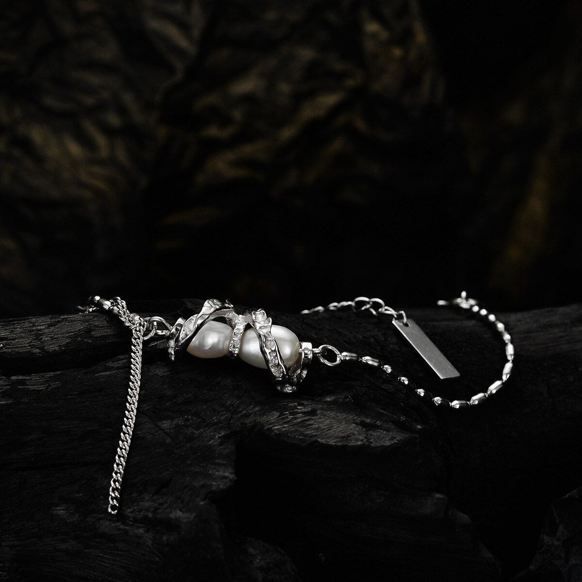 Bracelet à pampilles en perles baroques B1000