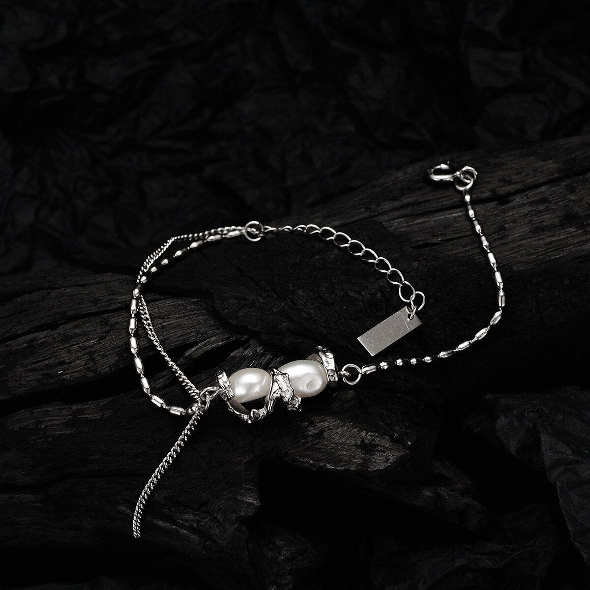 Bracelet à pampilles en perles baroques B1000