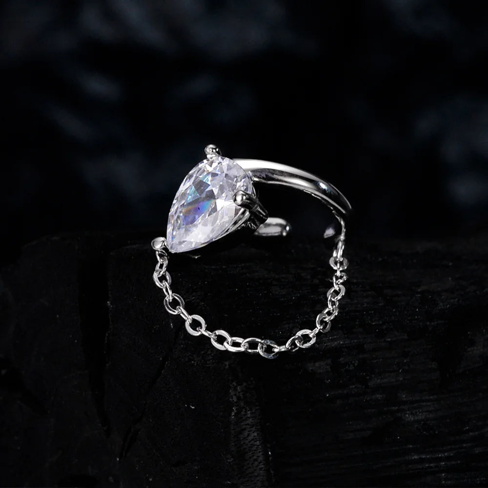 Boucle d'oreille chaîne à pampilles CZ E1187, 1 pièce