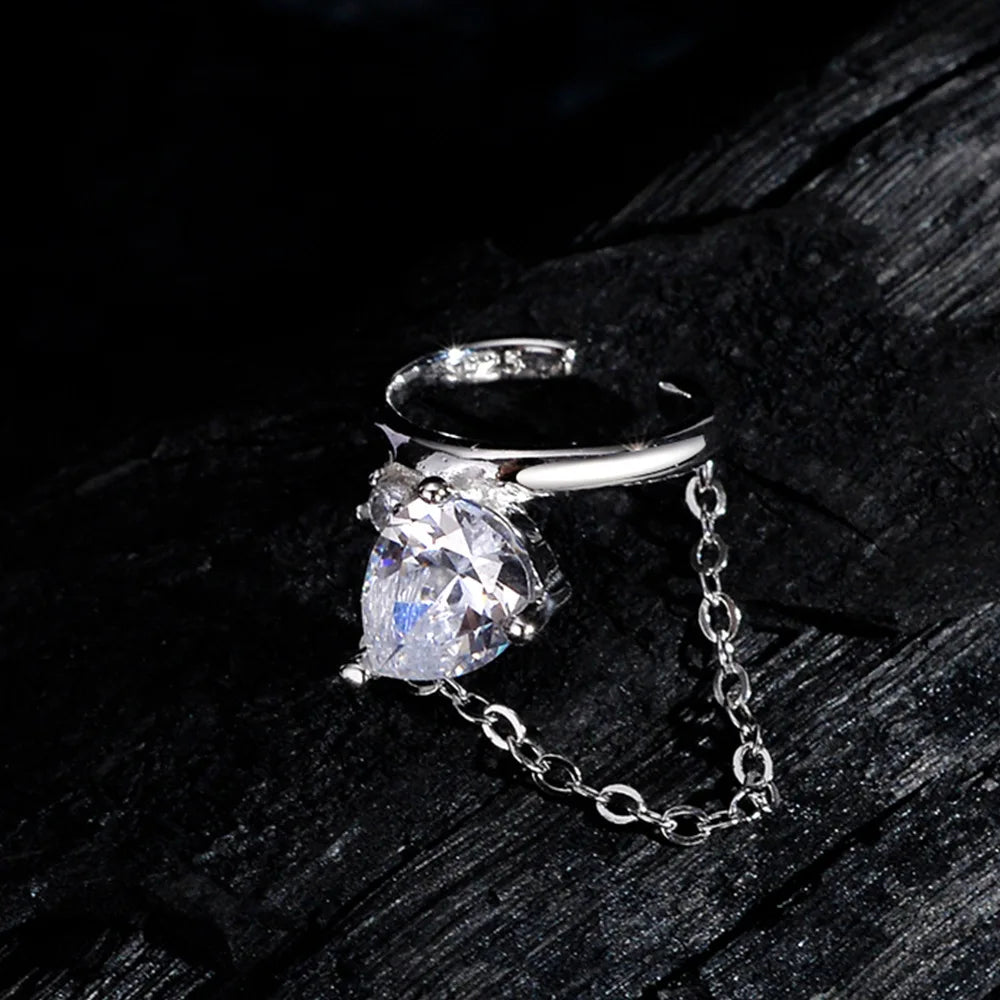 Boucle d'oreille chaîne à pampilles CZ E1187, 1 pièce