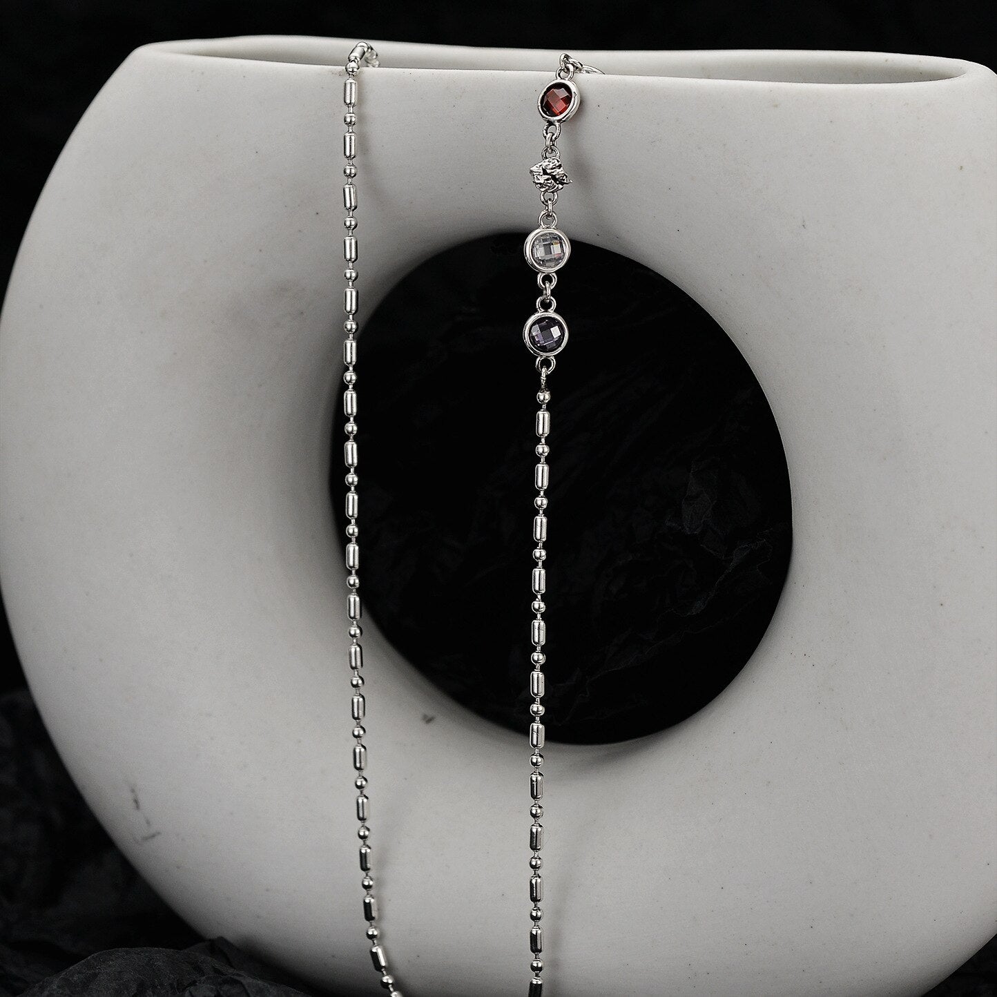 Collier de perles en zircon coloré N1000