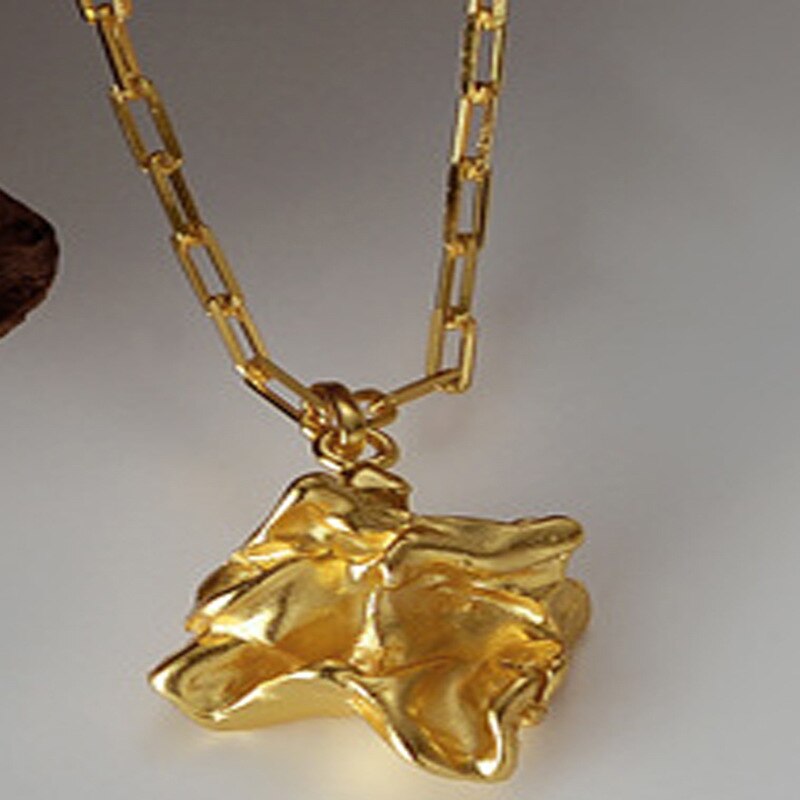 Collier à breloques froissé froissé N1021