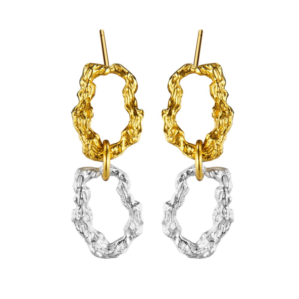 Clous d'oreilles à motif de branches séchées E1204