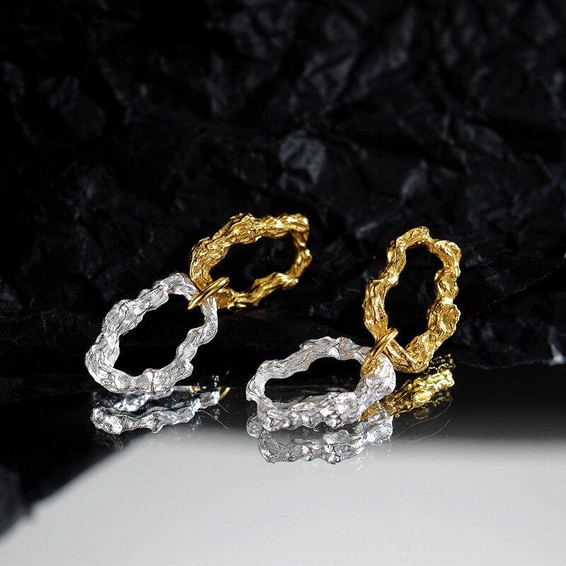 Clous d'oreilles à motif de branches séchées E1204