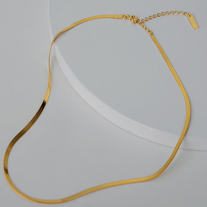 Collier chaîne serpent plate N1020