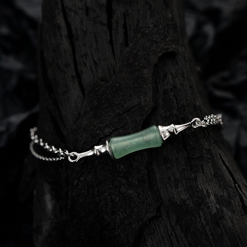 Bracelet Multi Chaînes Jade Bambou B1017