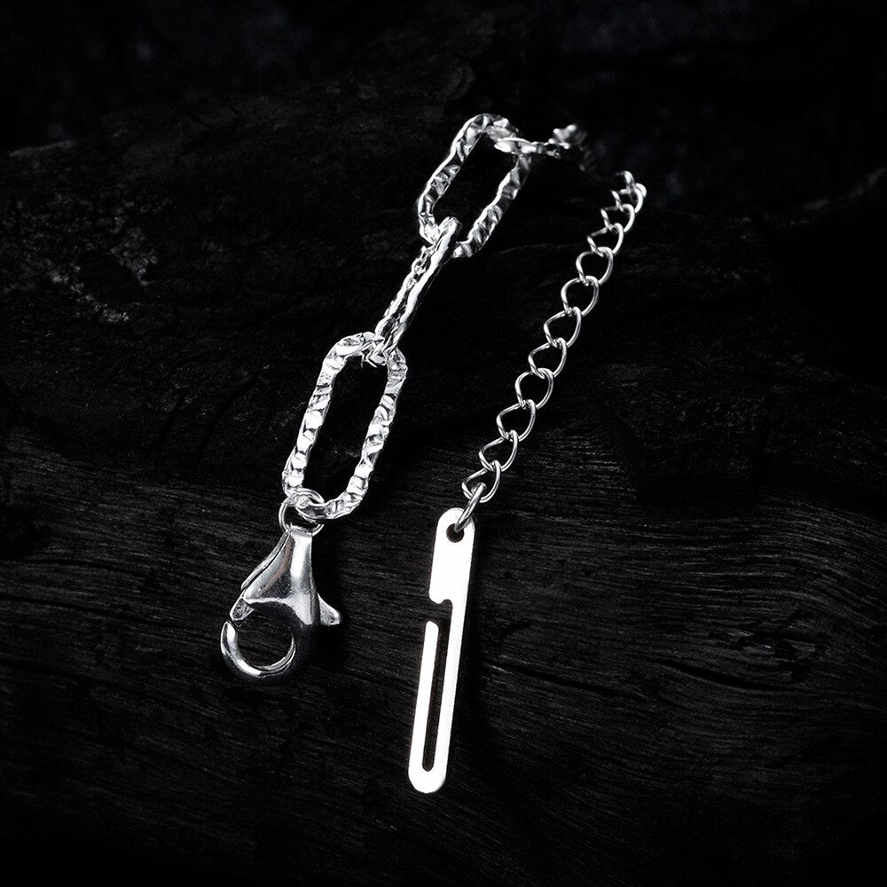 Bracelet à maillons froissés épais B1024