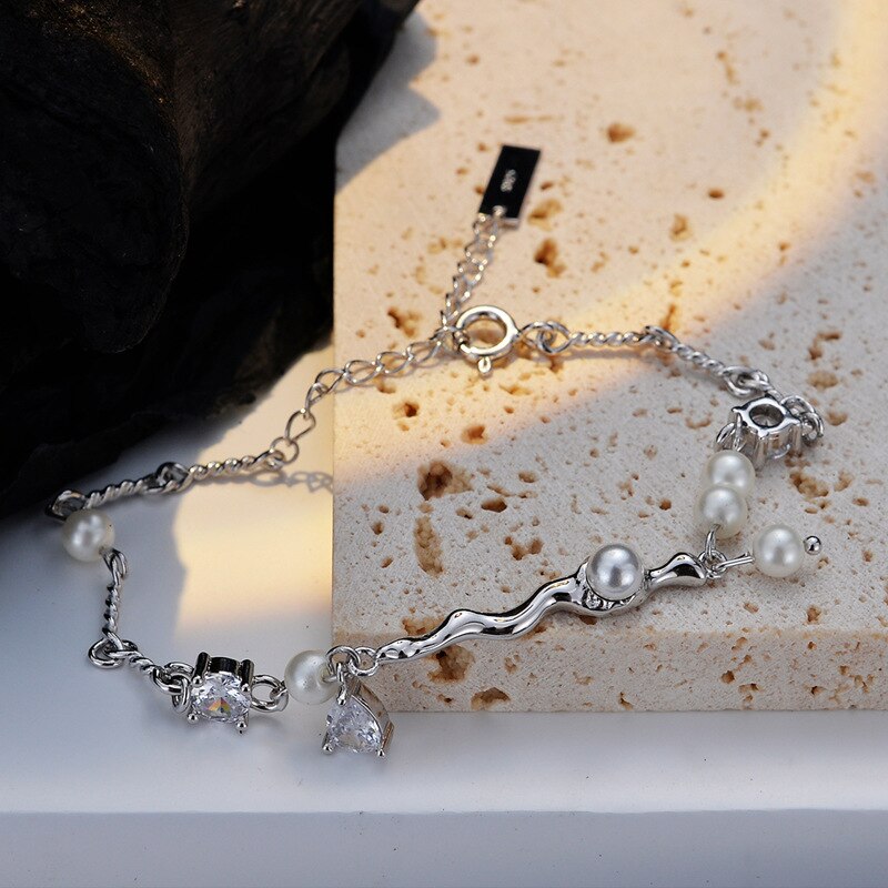 Bracelet multi-chaînes perles B1019