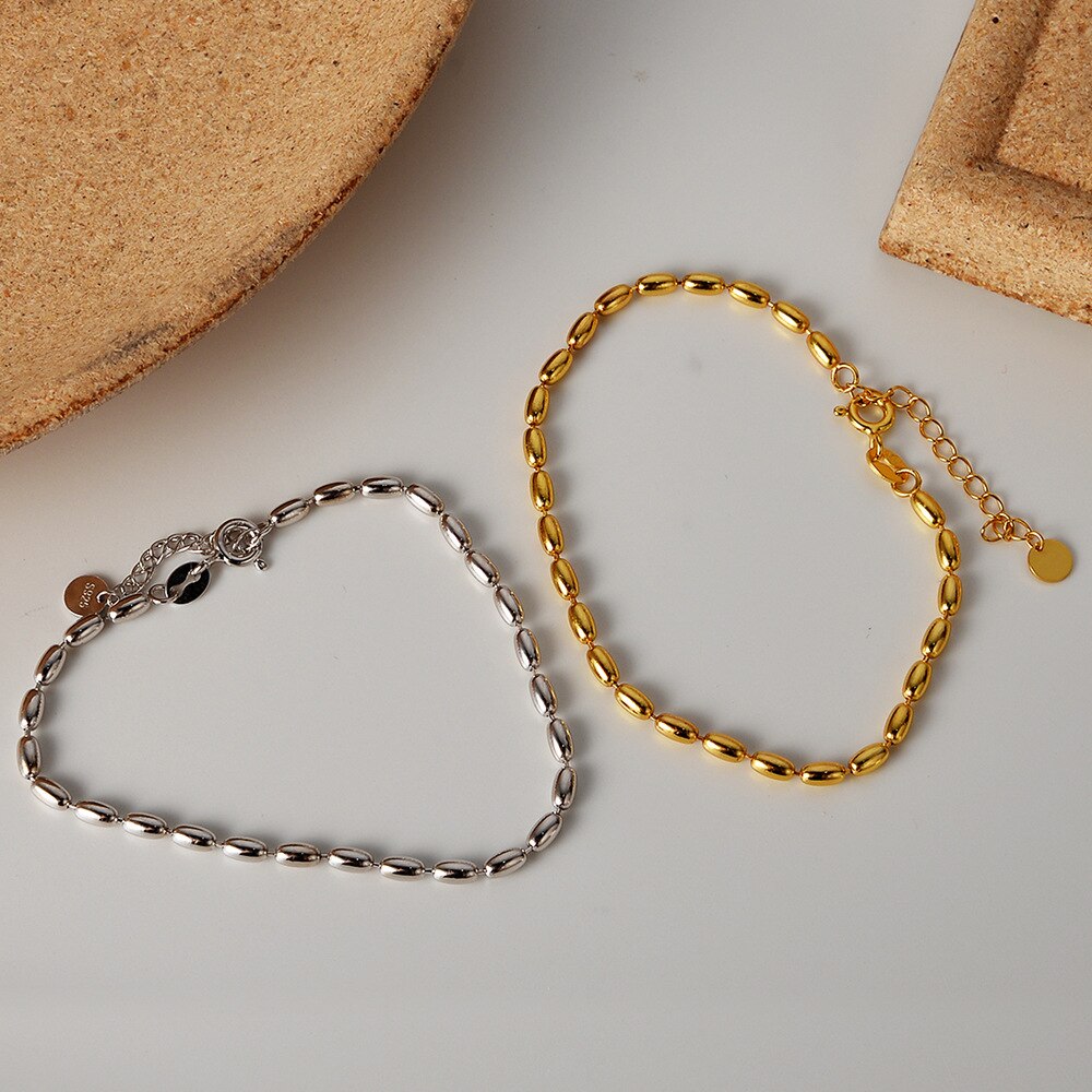 Bracelet chaîne de perles de rocaille B1044