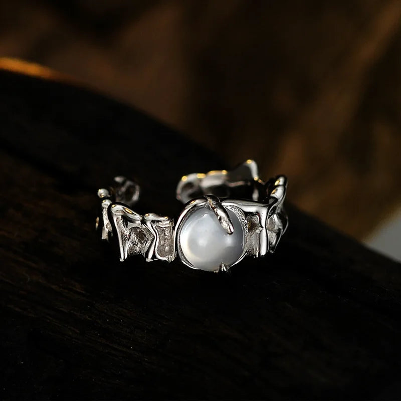 Boucle d'oreille originale en agate E1138, 1 pièce