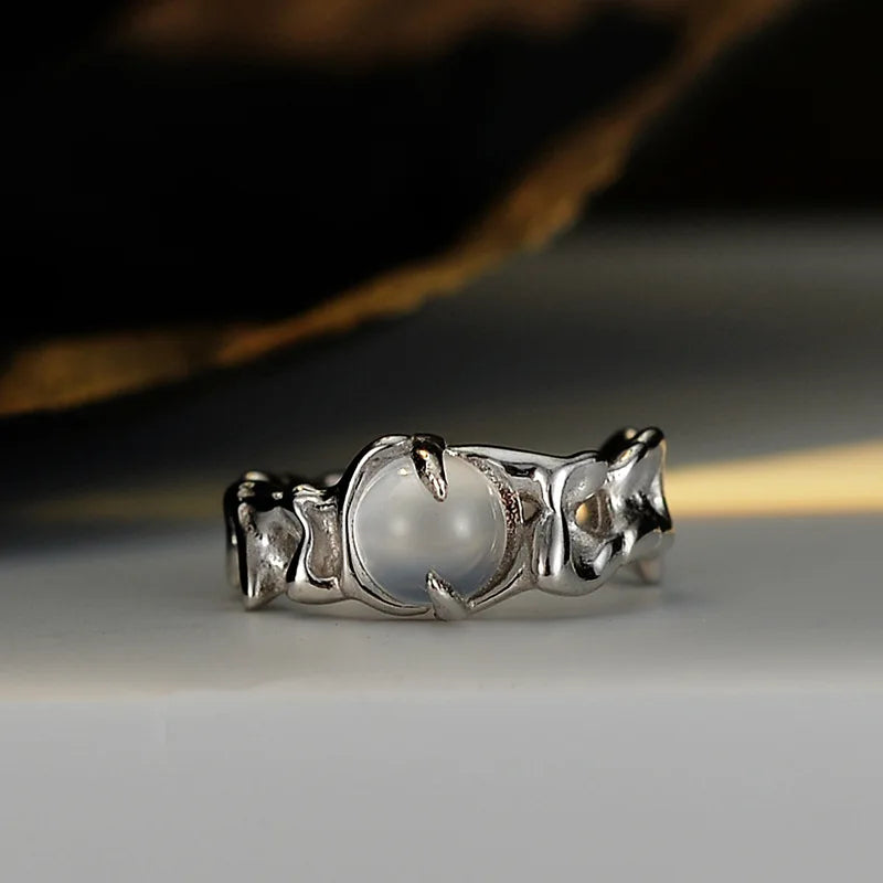 Boucle d'oreille originale en agate E1138, 1 pièce