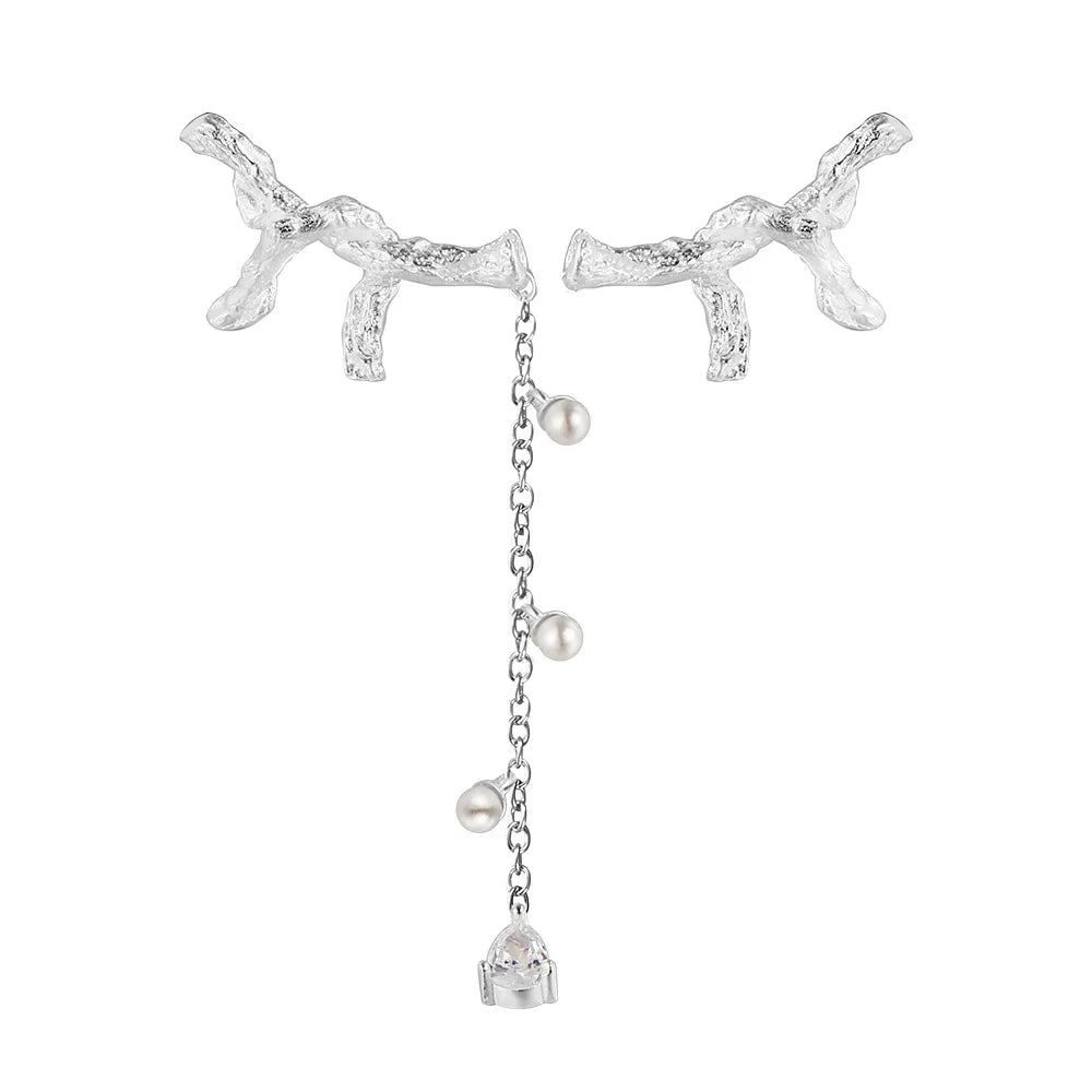 Boucle d'oreille irrégulière à longue chaîne E1182