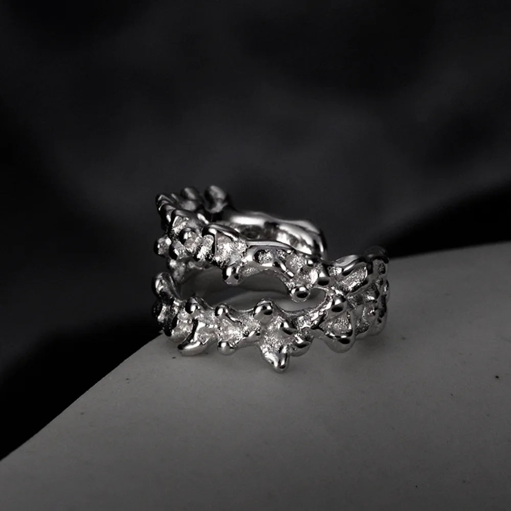 Boucle d'oreille texturée Alien E1217, 1 pièce