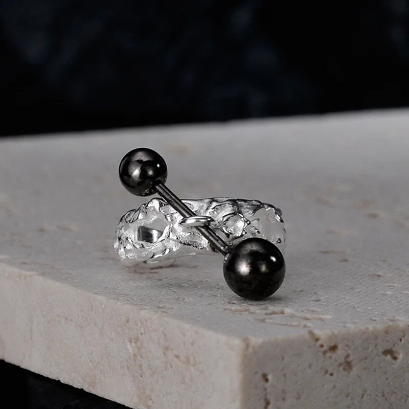 Boucle d'oreille haltère originale E1180, 1 pièce