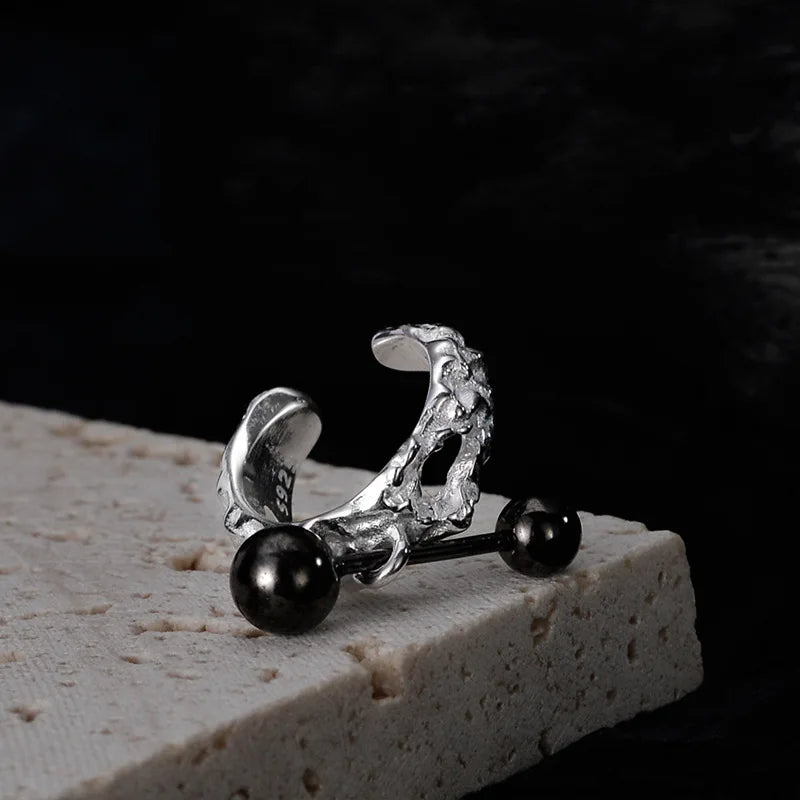 Boucle d'oreille haltère originale E1180, 1 pièce