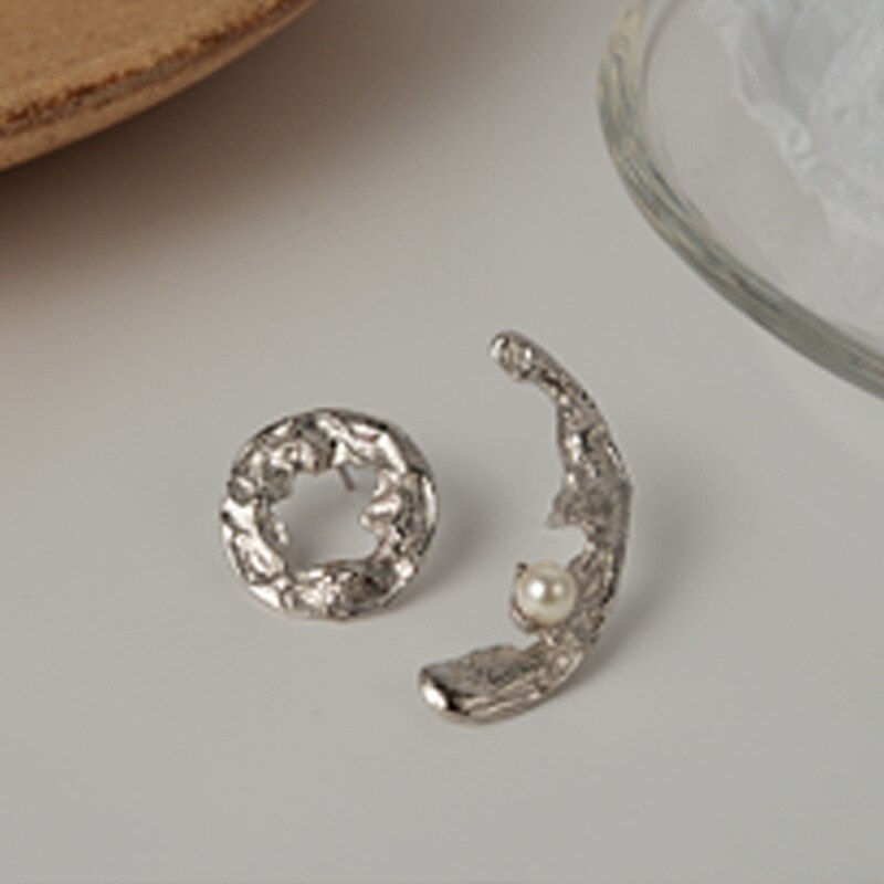 Clous d'oreilles irréguliers texturés E1202