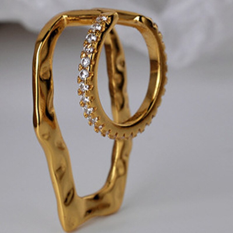 Boucle d'oreille non conformiste en filigrane pavée E1197 1 pièce