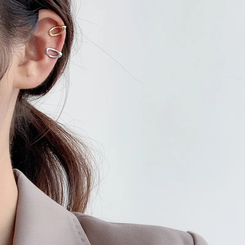 Manchette d'oreille à clip en fil ovale E1096, 1 pièce