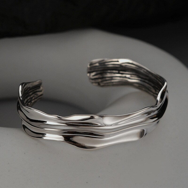 Bracelet irrégulier à motif liquide B1016
