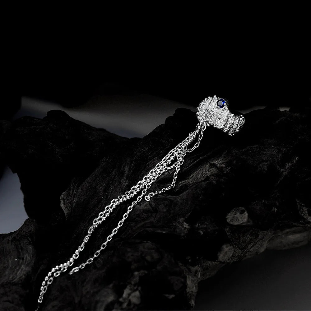 Bijou d'oreille Naturalistic Chain CZ E1221, 1 pièce