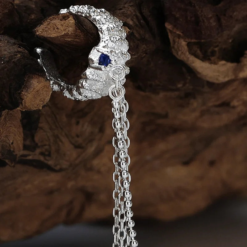 Bijou d'oreille Naturalistic Chain CZ E1221, 1 pièce