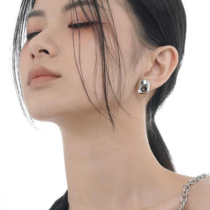Clous d'oreilles Beanpod polis E1191